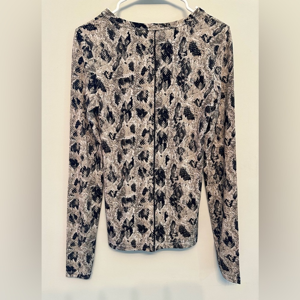 Rag & Bone Black And Cream Patterned Blouse Small - image 3